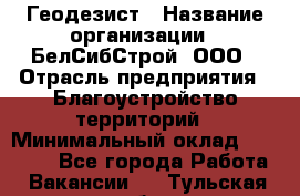 Геодезист › Название организации ­ БелСибСтрой, ООО › Отрасль предприятия ­ Благоустройство территорий › Минимальный оклад ­ 70 000 - Все города Работа » Вакансии   . Тульская обл.